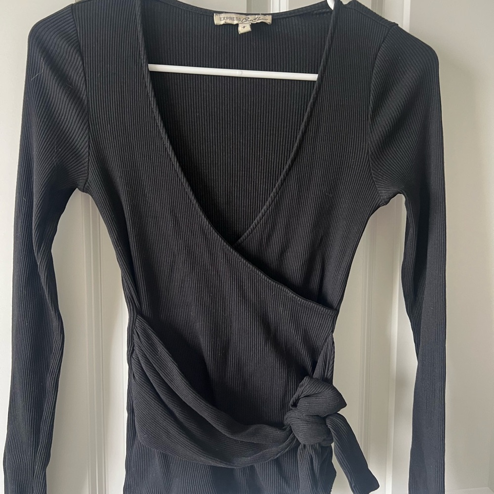 Black Wrap Top